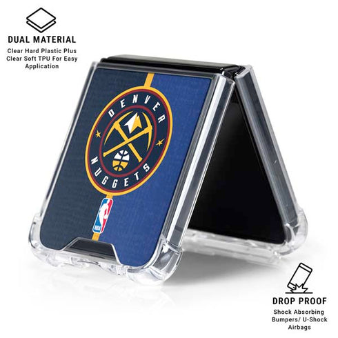 NBA Denver Nuggets Canvas Galaxy Z Flip6 Clear Case